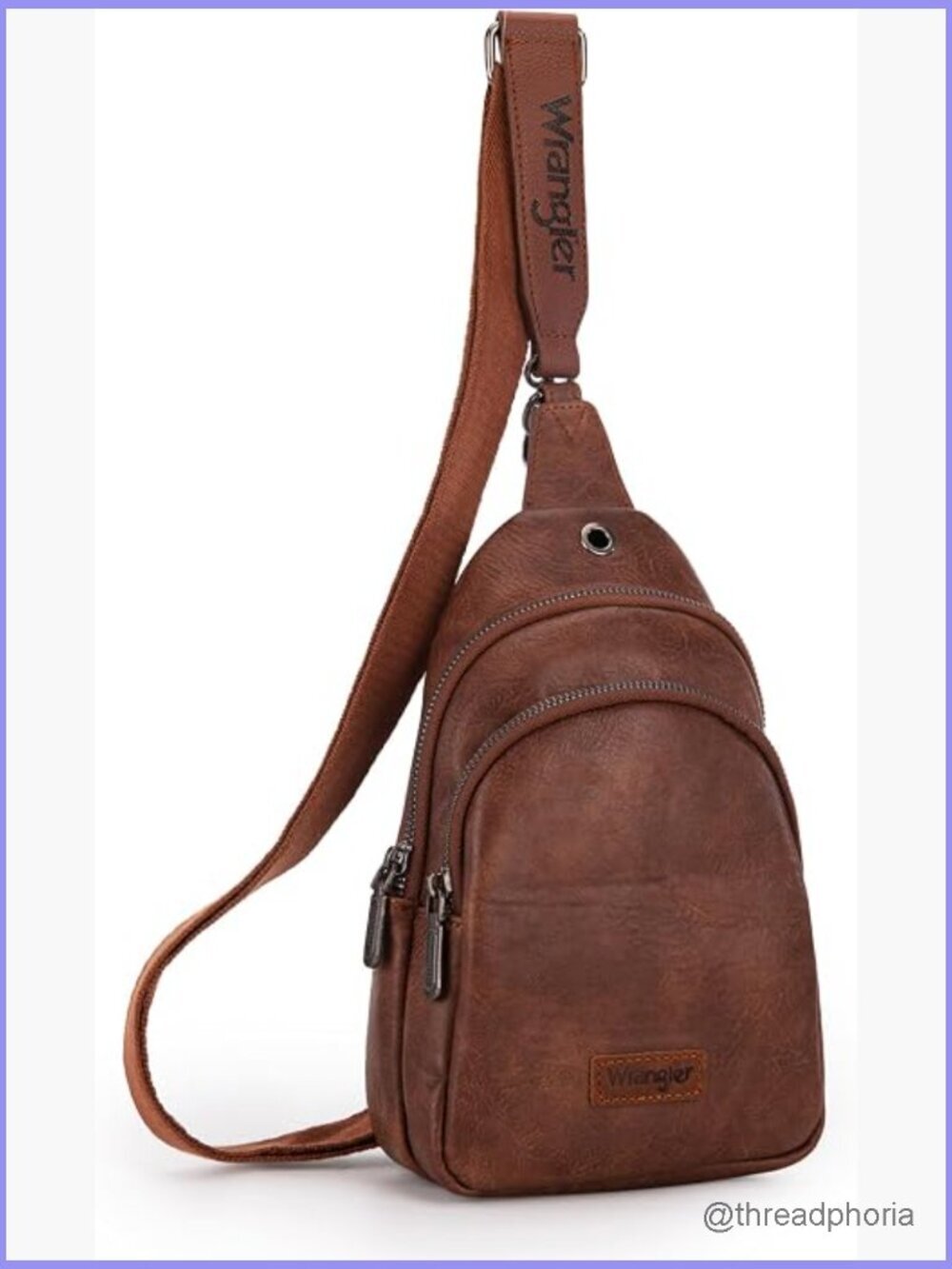 Faux Leather Crossbody Sling Bag 4-Way Convertible Travel